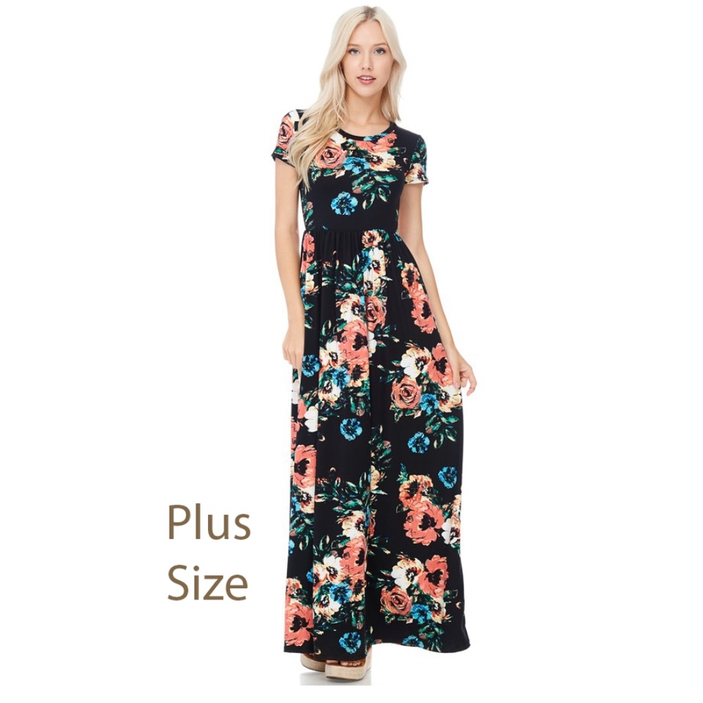 NWT PLUS SIZE floral printed maxi dress